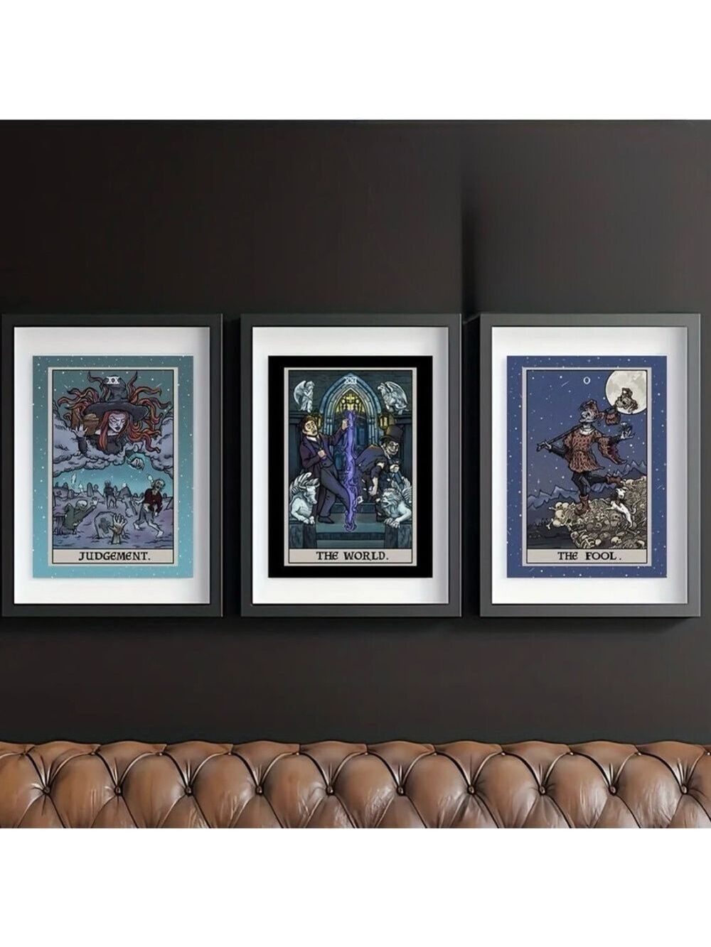 Tarot Canvas Art Prints - Judgement, The World, The Fool SET OF THREE 🌝